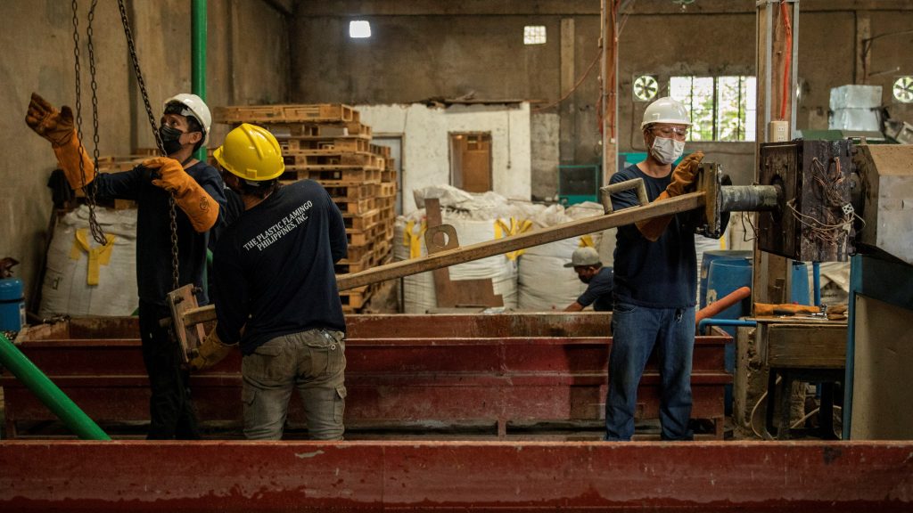 Making lumber out of plastics