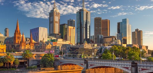 City,Of,Melbourne.,Cityscape,Image,Of,Melbourne,,Australia,During,Summer